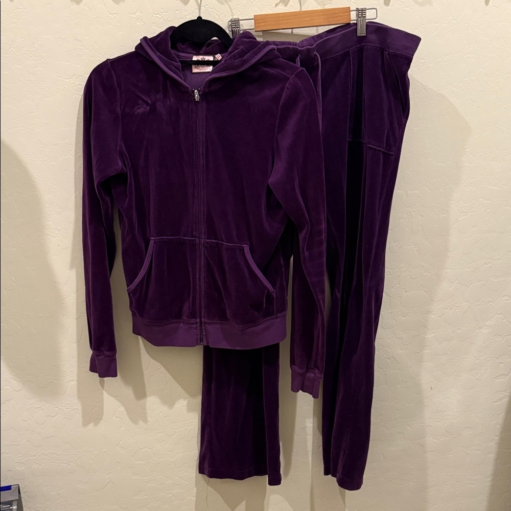 Juicy Couture Rich Purple Velour Hoodie